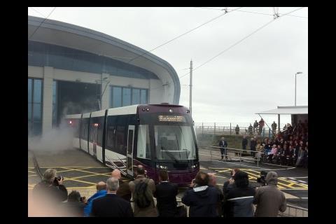 Launch of Bombardier Transportation's first Flexity 2 tram in Blackpool.